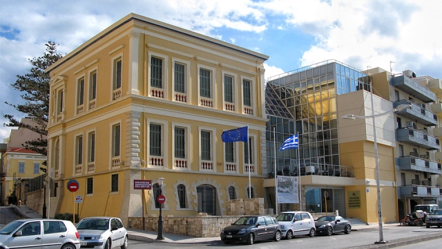 The neoclassical building of the Historical Museum of Crete