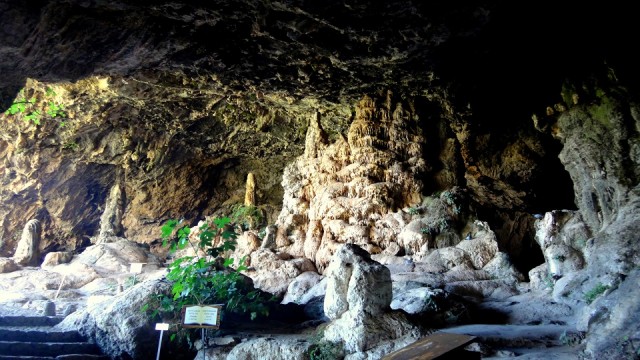 The impressive interior of the cave